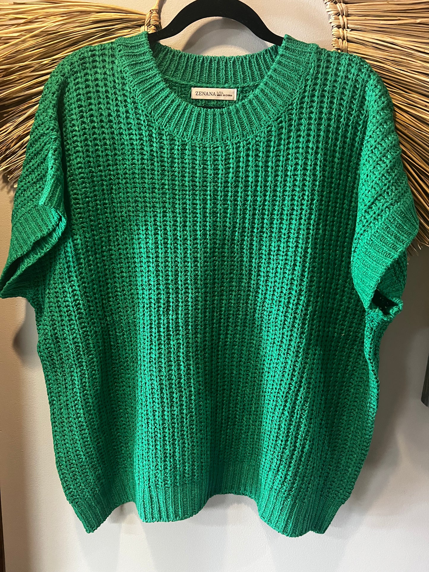 Kelly green knit sweater