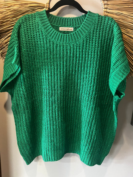 Kelly green knit sweater