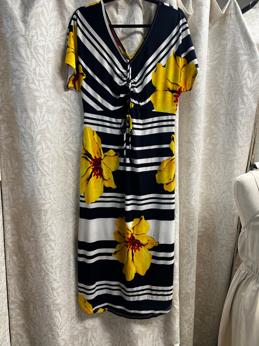 Floral stripe dress