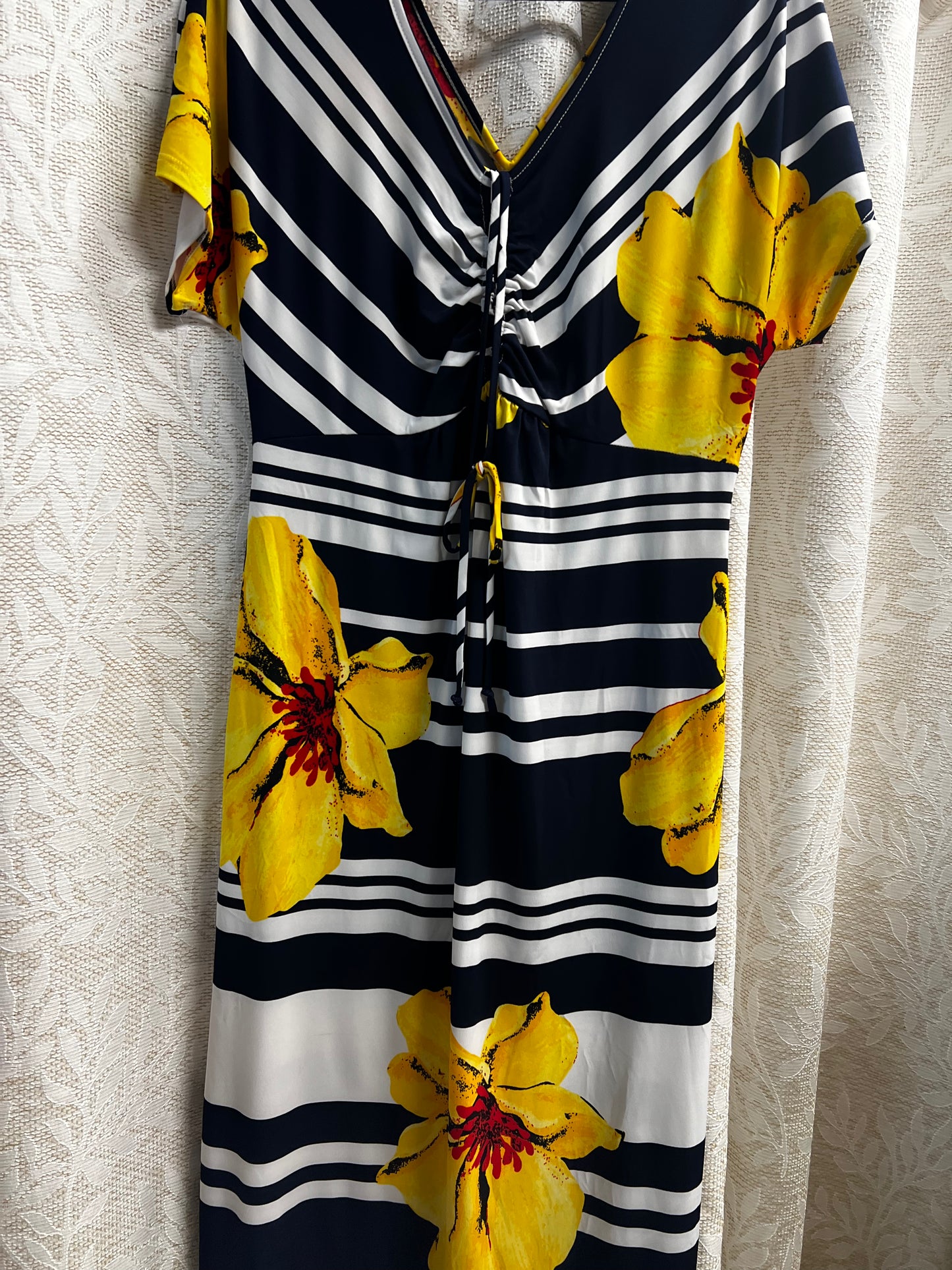 Floral stripe dress