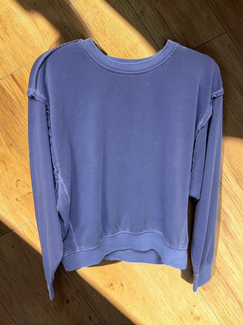 Light Navy blue crewneck seam sweatshirt