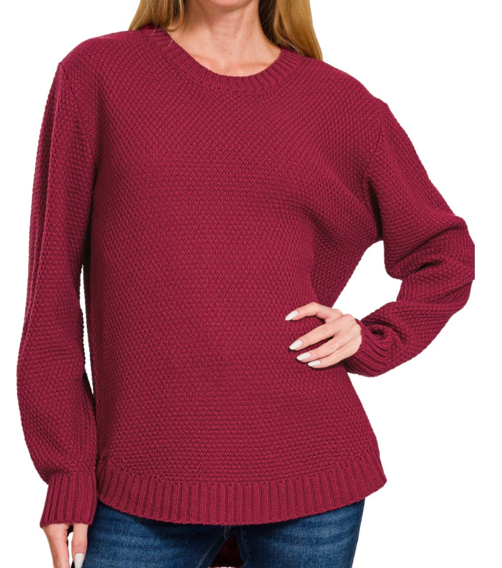 Cabernet round neck basic sweater