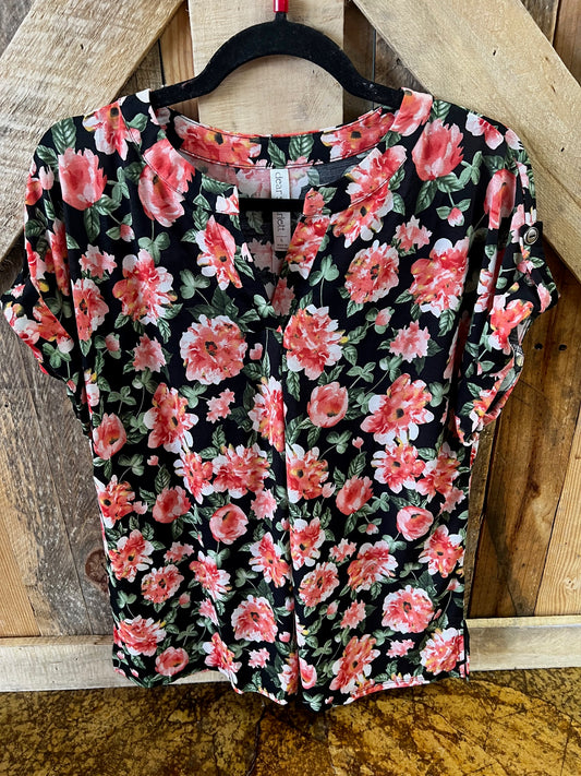 Black floral top