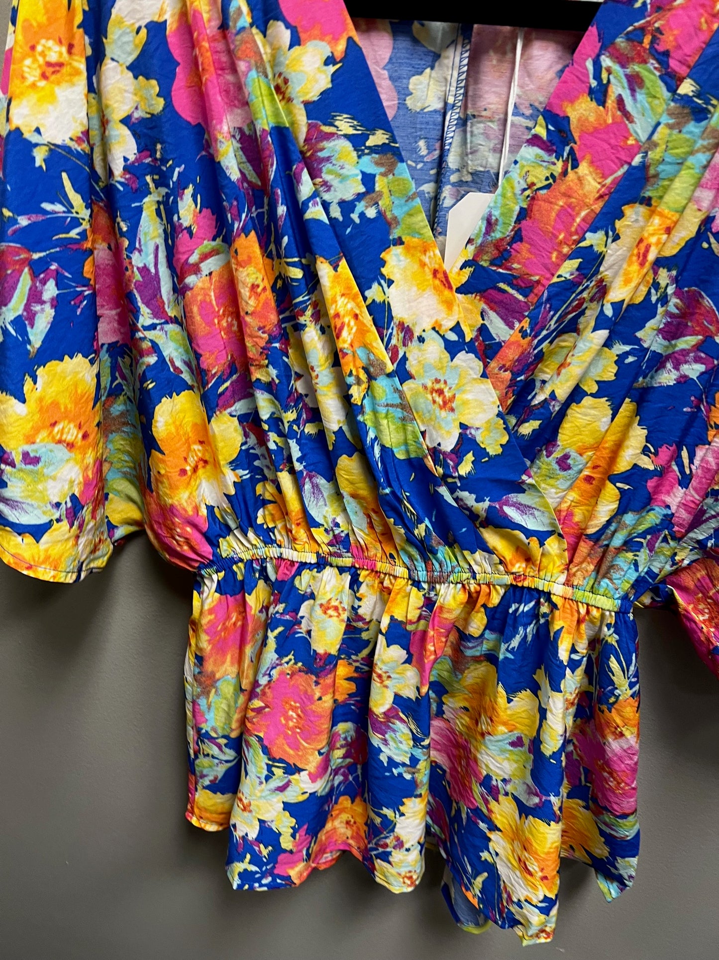 Blue floral top