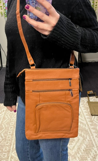 Cross body bag - genuine leather