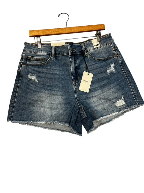 High waist distressed Judy Blue jean shorts