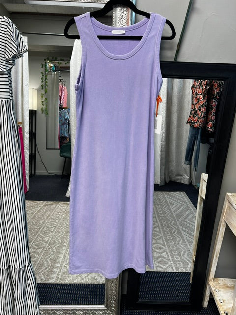 Lavender sleeveless long dress