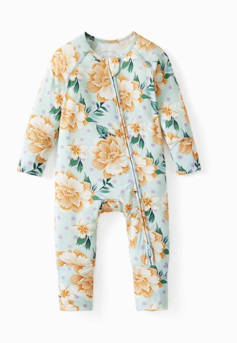 Soft floral bamboo romper