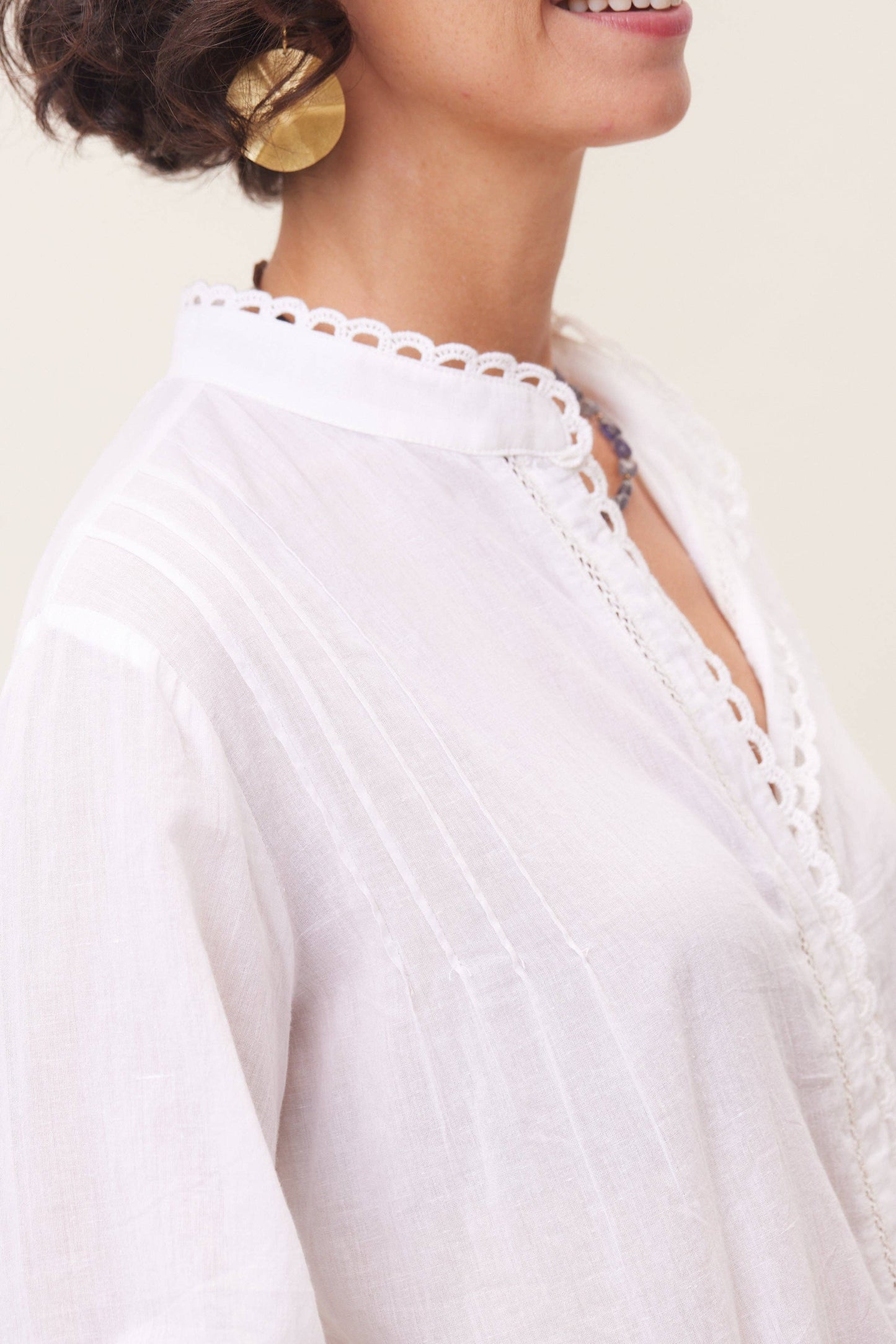 Lightweight White Cotton Blouse