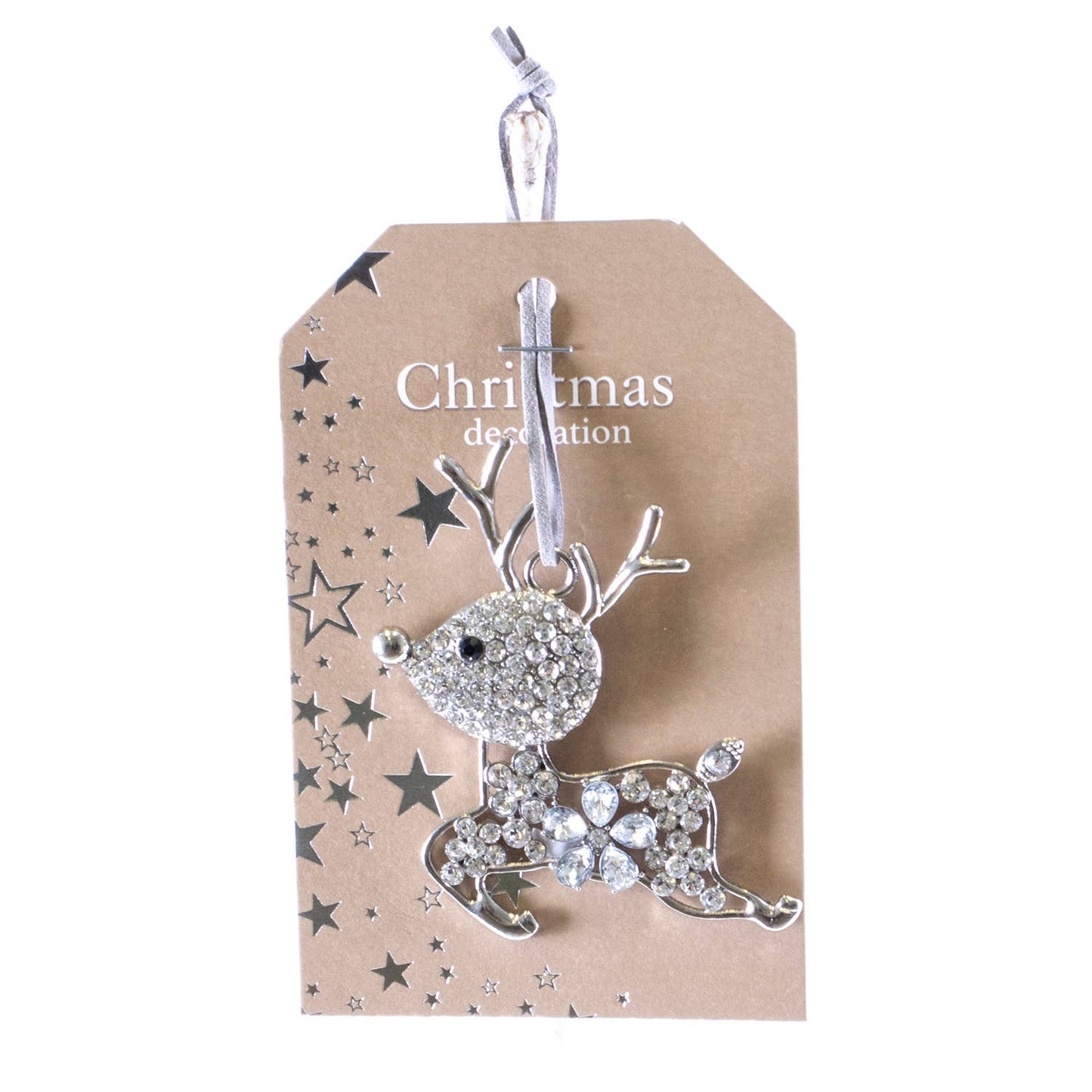 Crystal Flying Reindeer Ornament