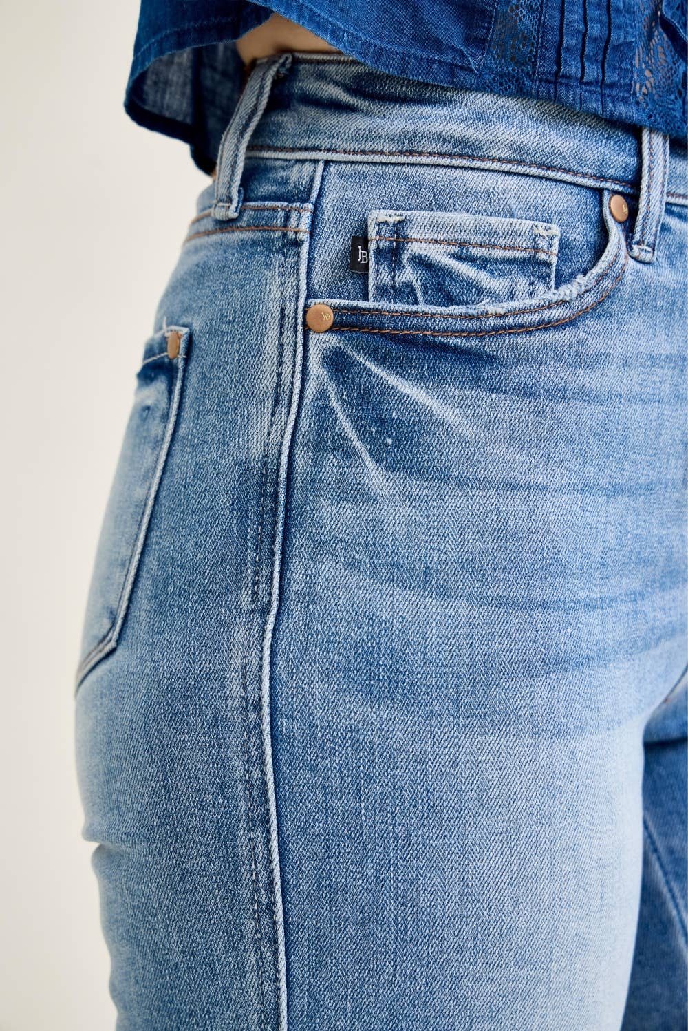 Stella- High rise Tummy Control Straight Judy blue jeans
