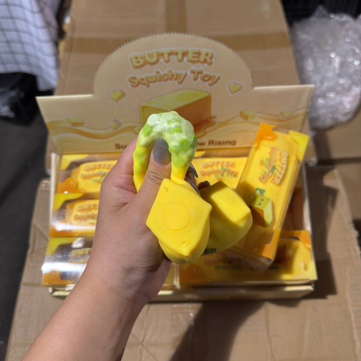 Crackling Crunchy Yellow Butter Squishy 4oz