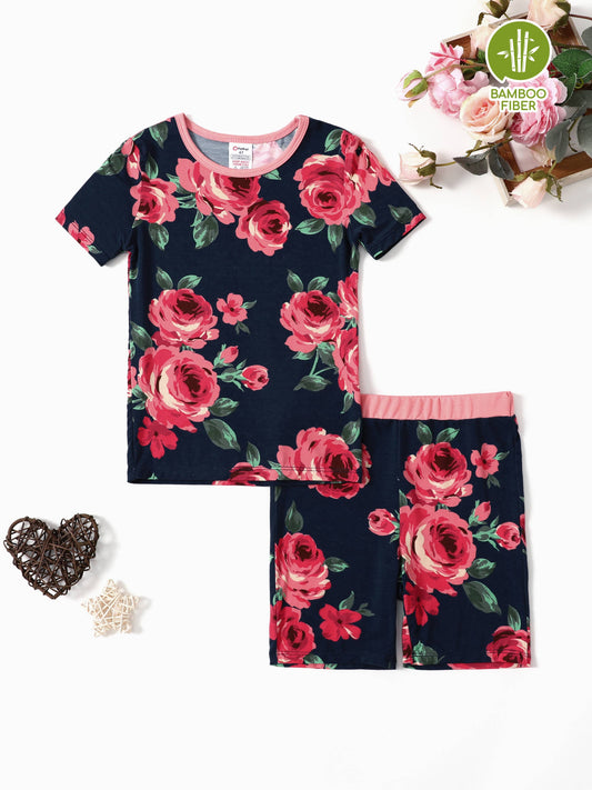 Floral Bamboo Fiber Tight Pajamas