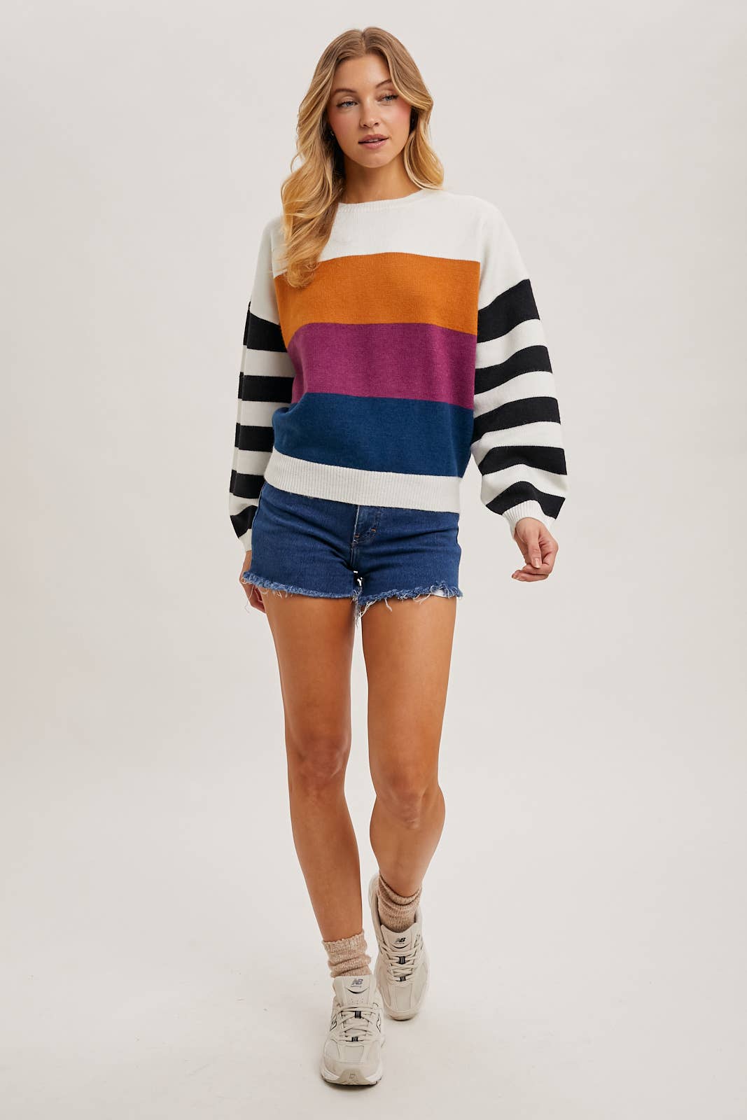 Color Block sweater pull over