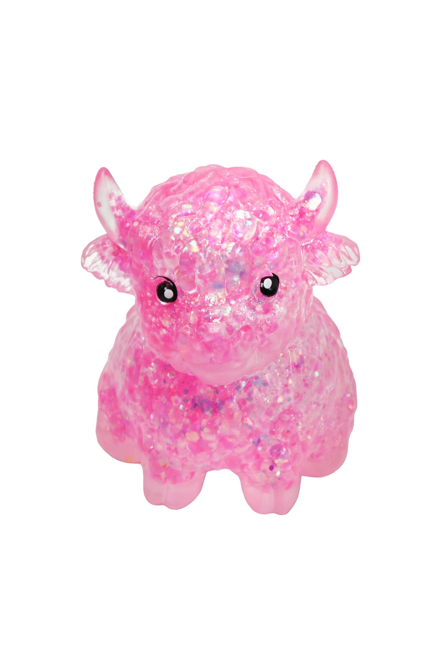 Highland Cow Glitter Maltose Squishy Toy