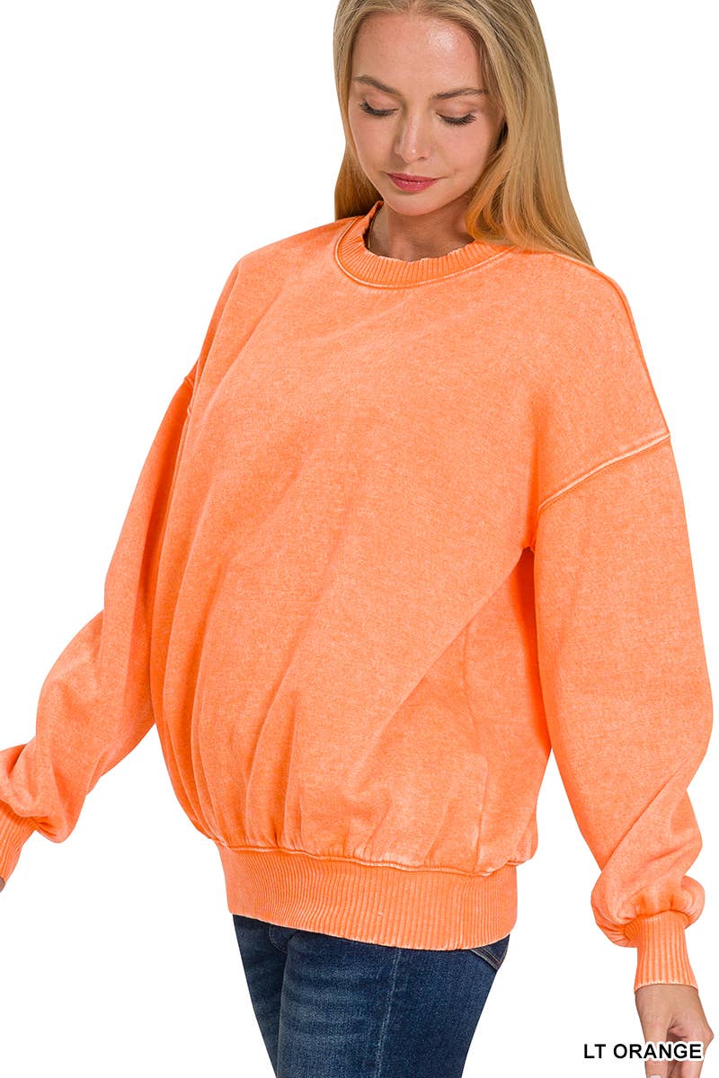 Acid Wash Oversized Sweatshirt