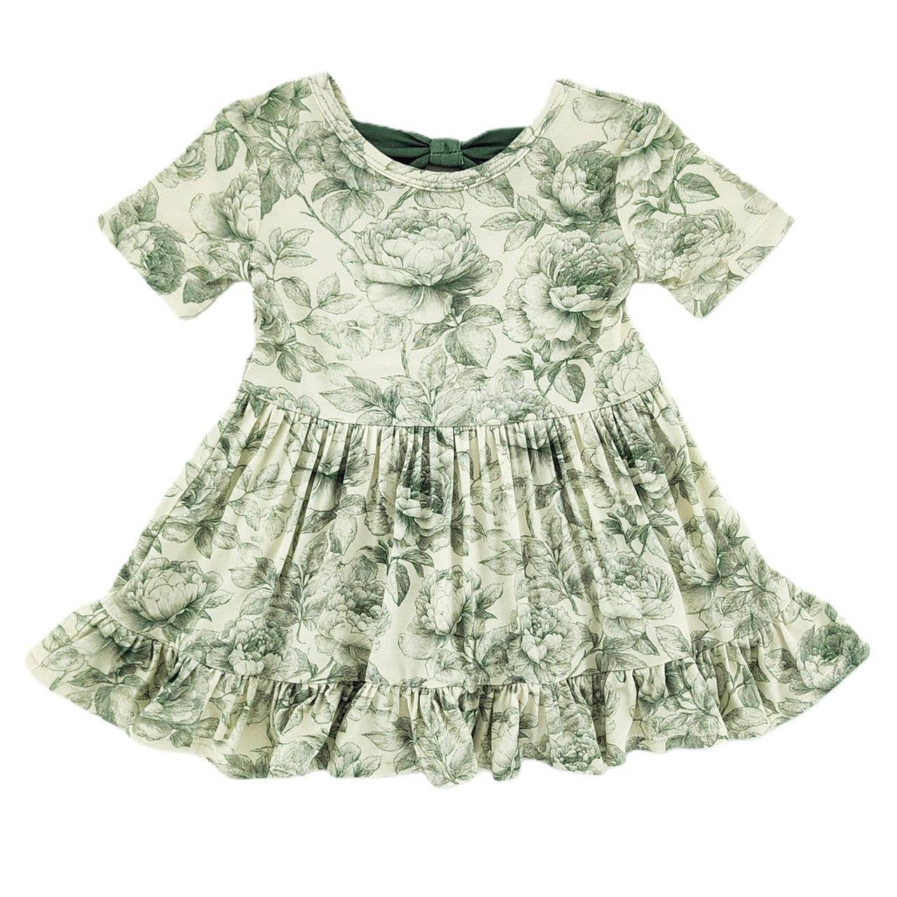 Greenhouse Garden Short Sleeve Bamboo Dress With Snaps