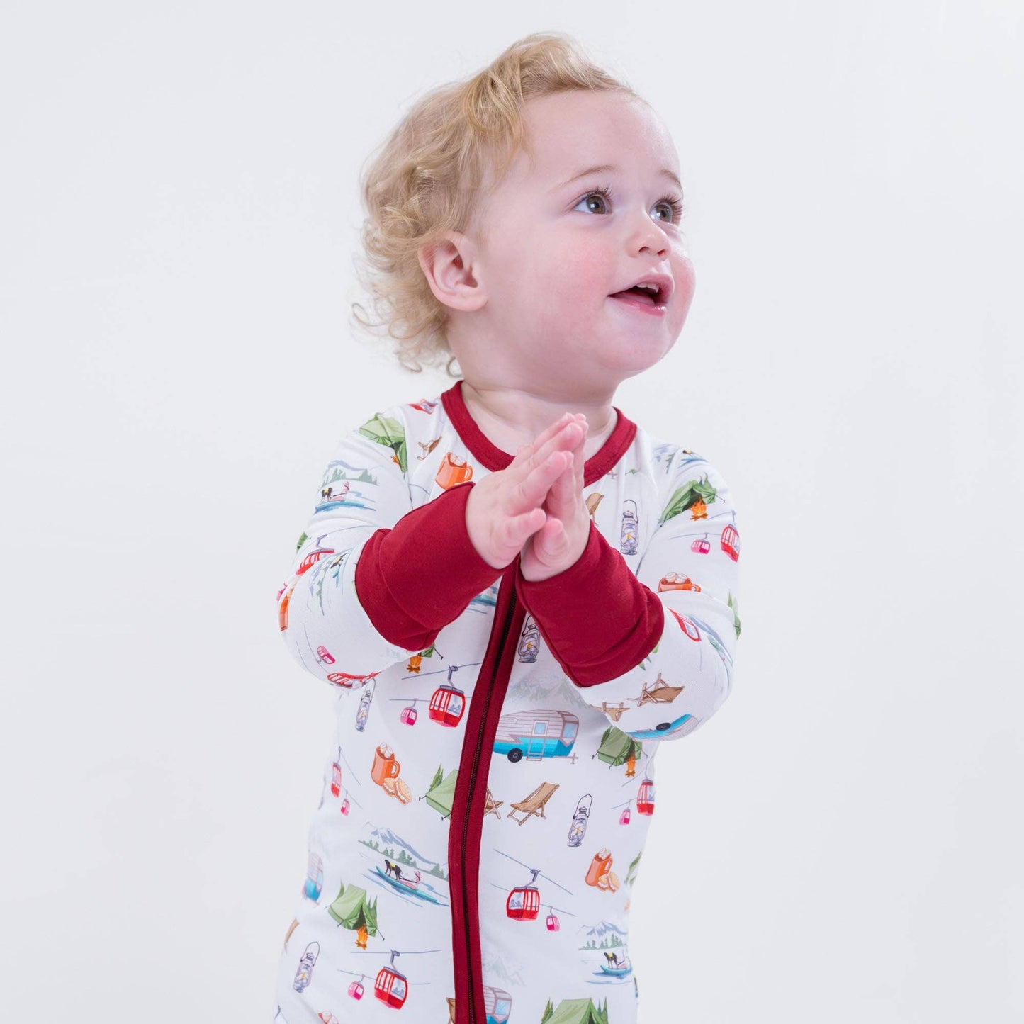 Bamboo Baby Convertible Zipper Pajama Campfire Crew