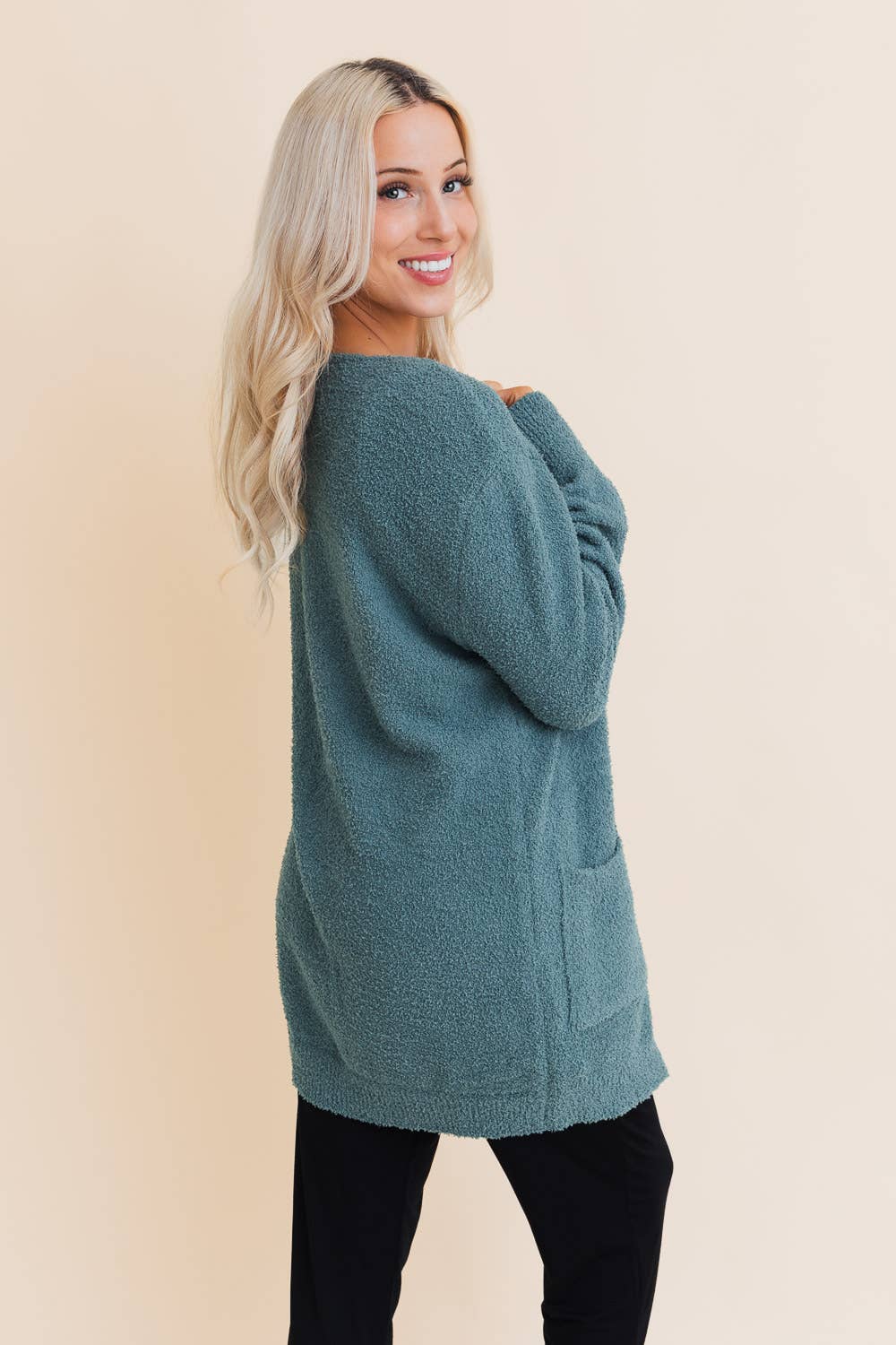 Cozy Boucle Longline Cardigan