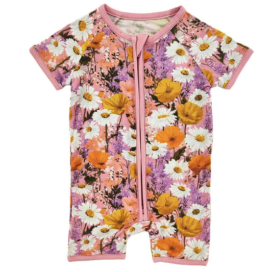 Wildflower Meadow Bamboo Short Romper