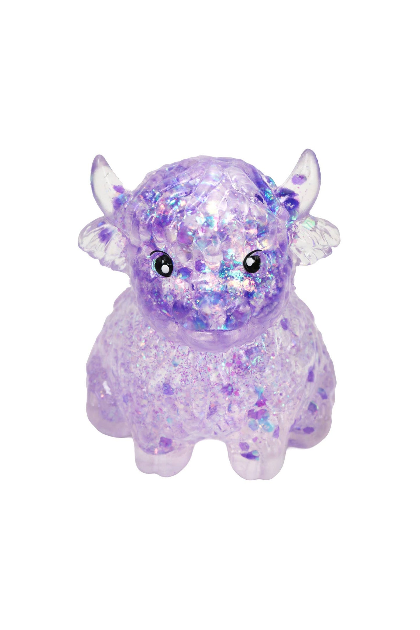 Highland Cow Glitter Maltose Squishy Toy