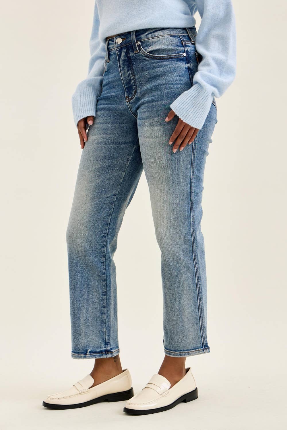 PEGGY High waist - tummy control-Ankle Straight Judy Blue jeans