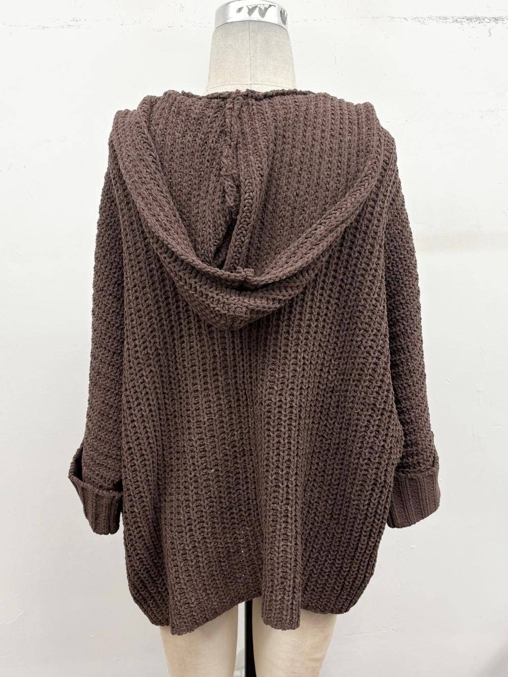Chunky Knit Hooded Cardigan