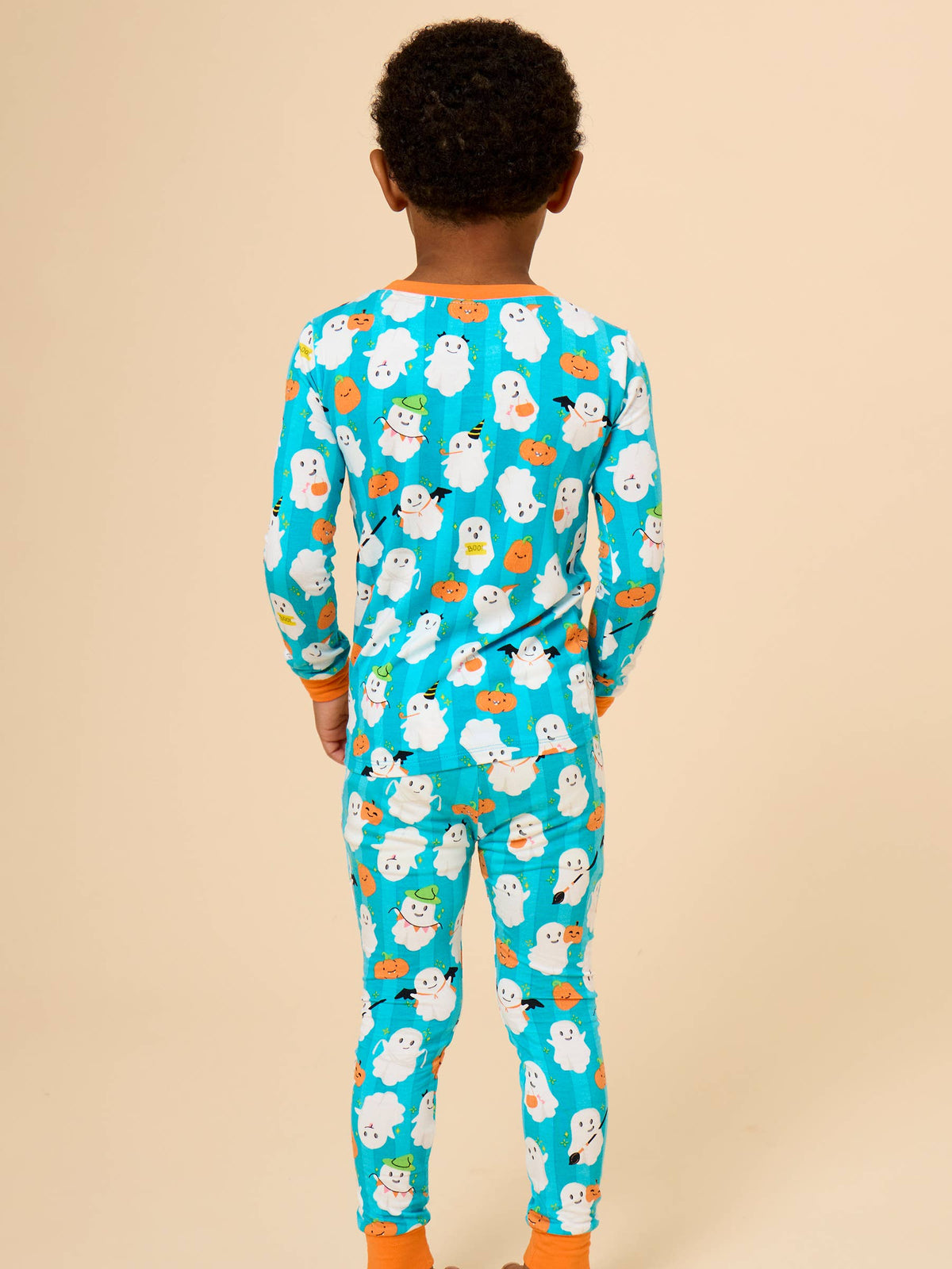 Kids Bamboo Viscose Halloween Boo Bash Long Sleeve Pajama Set