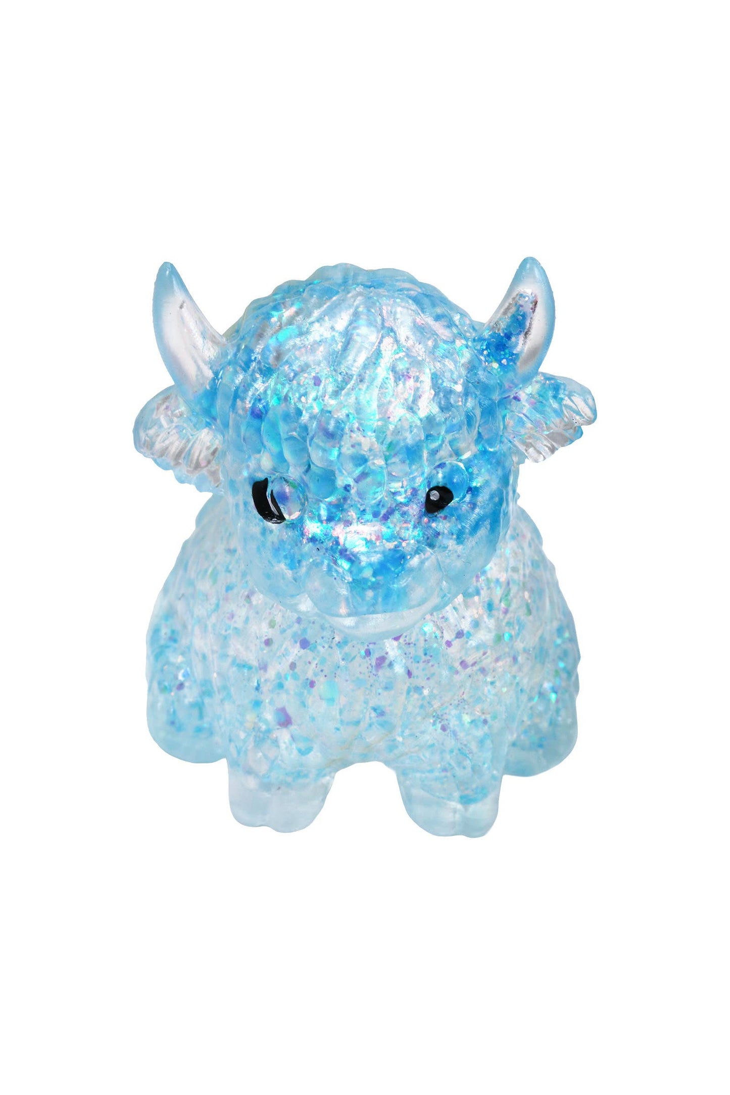Highland Cow Glitter Maltose Squishy Toy
