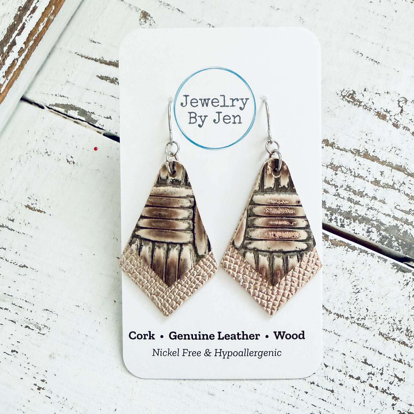 Taupe Weaved- earrings