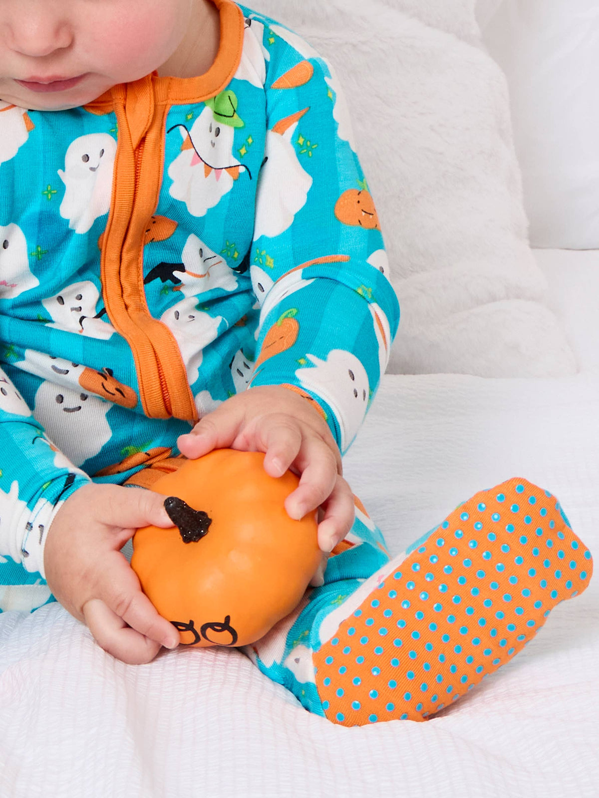 Baby Bamboo Viscose Halloween Boo Bash Footed One Piece Pajama