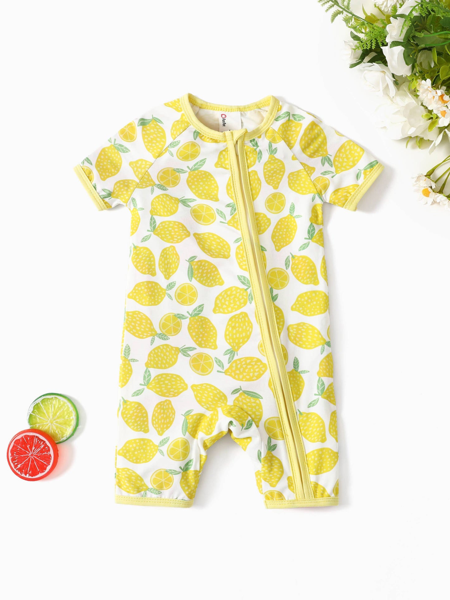 Lemons Romper Short Sleeve One Piece