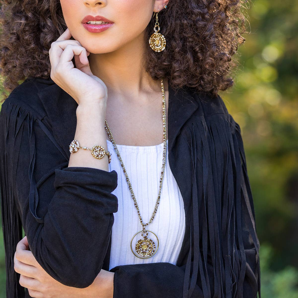 Sachi Coffee & Cream Necklace