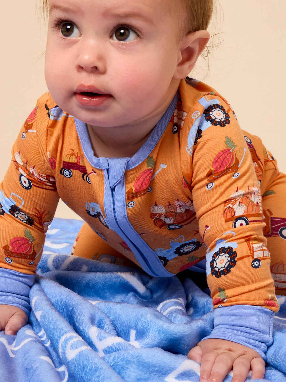 Baby Bamboo Viscose Harvest Haul Convertible One Piece Footie Pajama