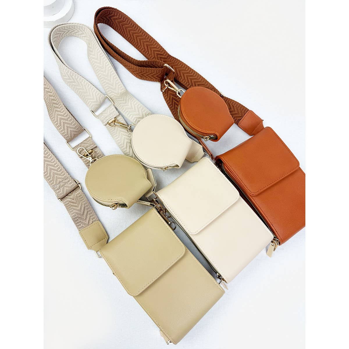 Faux Leather Sling Bag w/coin purse