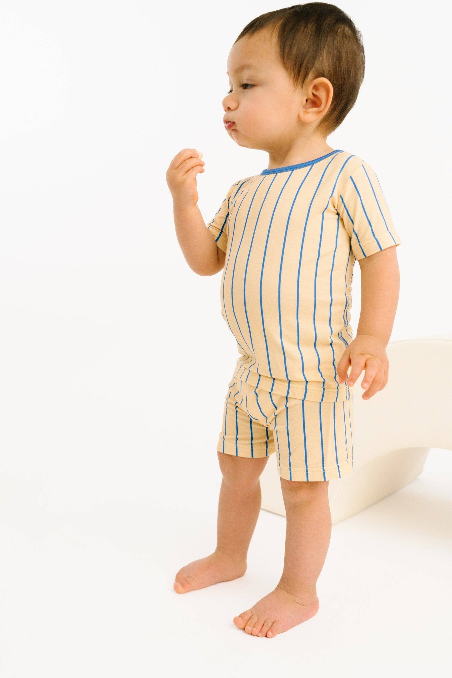 Vintage Stripe Bamboo Shorts Set