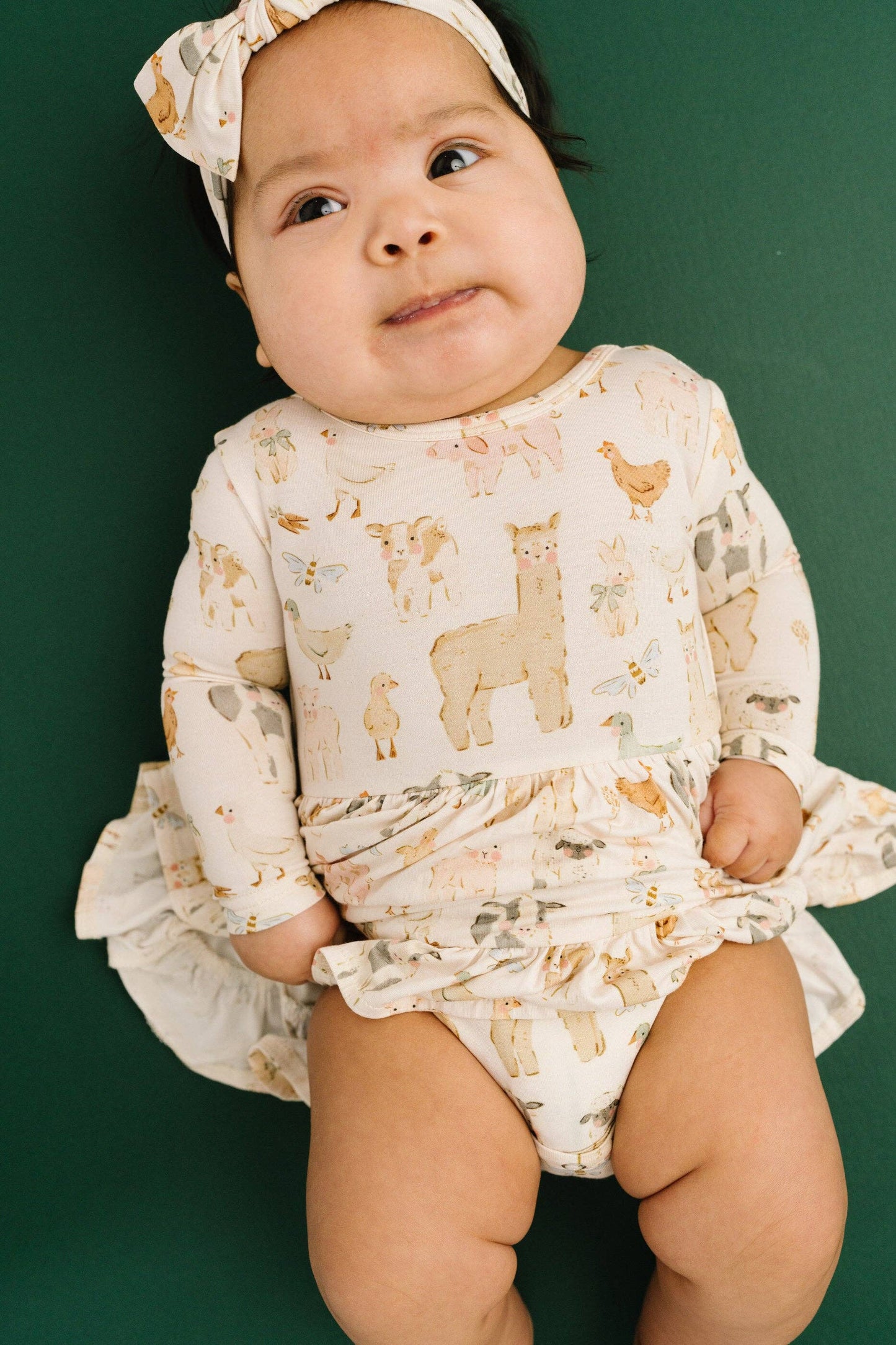 Spring Farm Long Sleeve Bodysuit Bamboo Dress