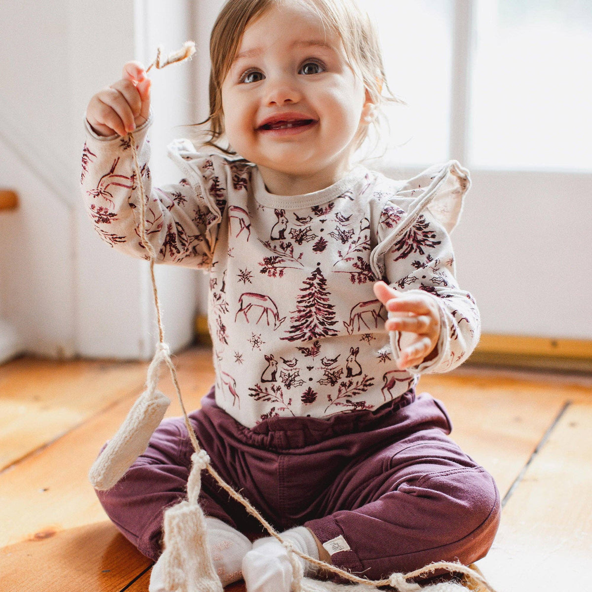 Snowflakes & Woodland Story Baby Bodysuits - 3 Pack