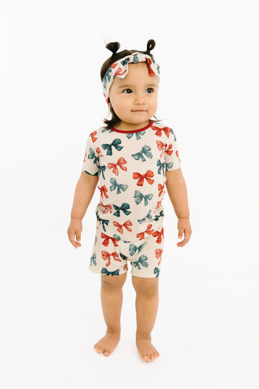 Patriotic Bows Bamboo Shorts Set