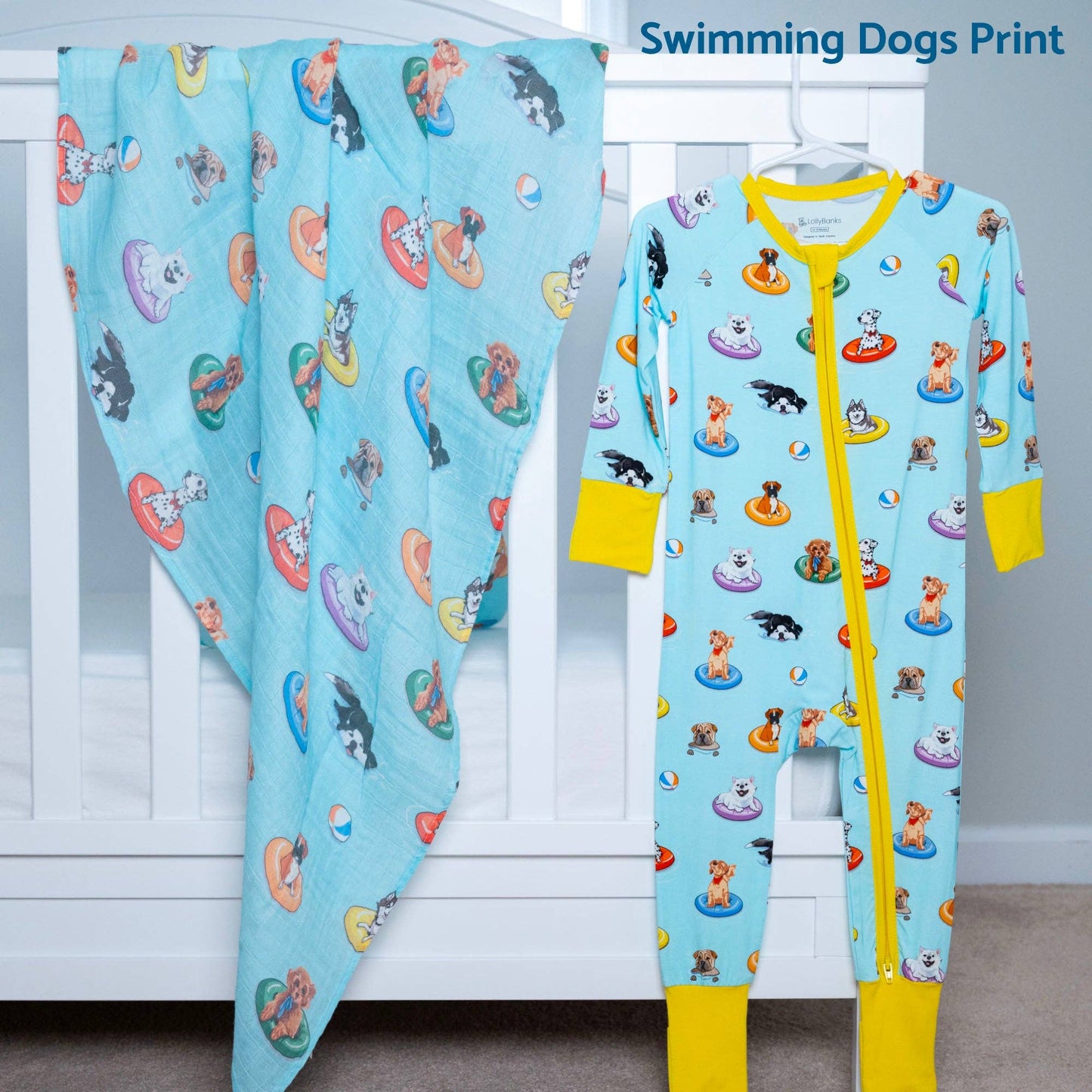 Poolside Pups Zipper One Piece Pajama