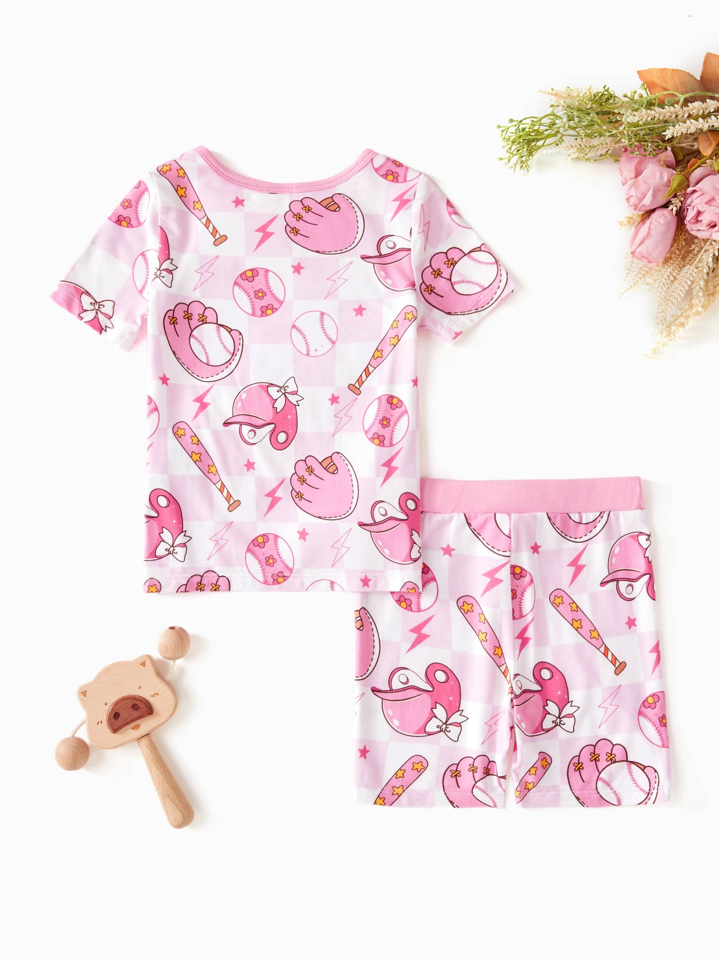Softball Bamboo Pajamas - Short Sleeve