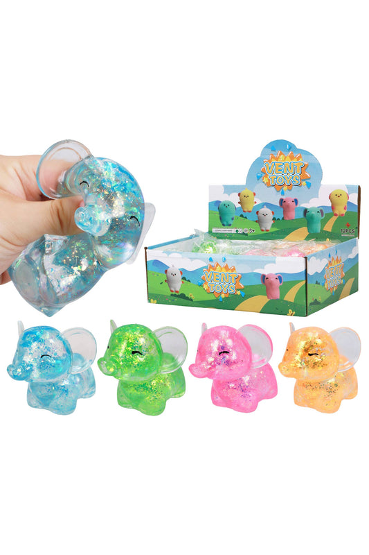 Baby Elephant Glittery Maltose Squishy