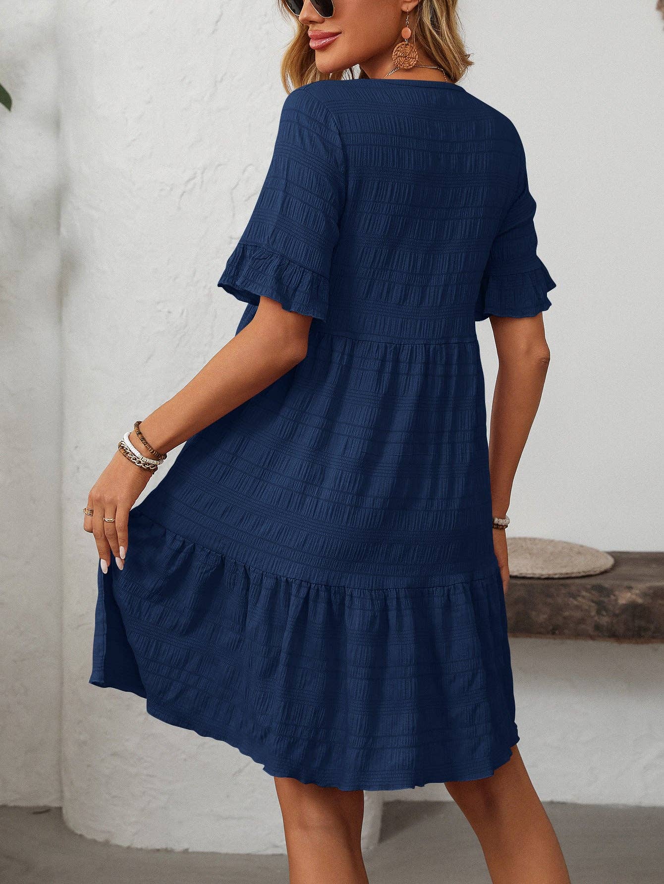 Ruffle Tiered Flowy Dress