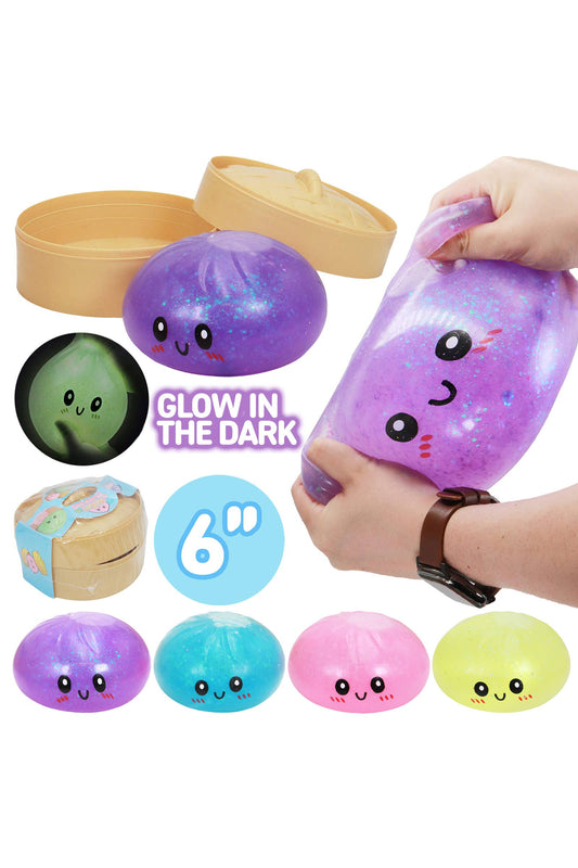 JUMBO Glow In Dark Jelly Dumpling Slime Squishy - 6 Inch