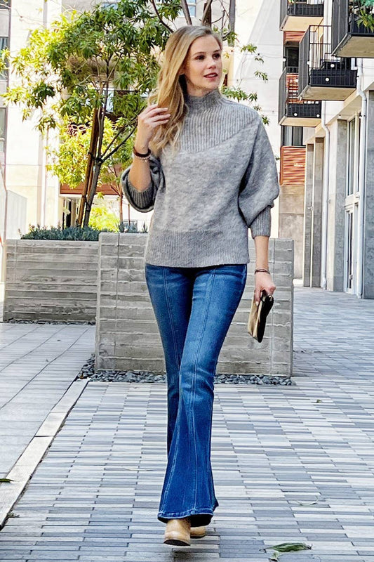 Ribbed neck detail Sweater