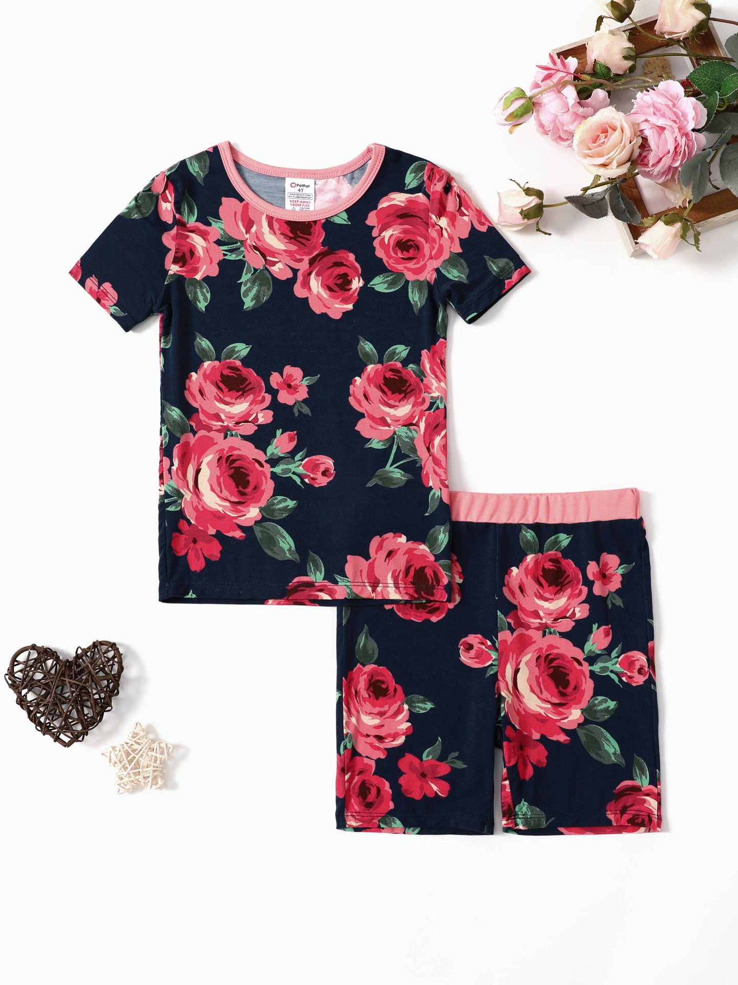 Floral Bamboo Fiber Tight Pajamas