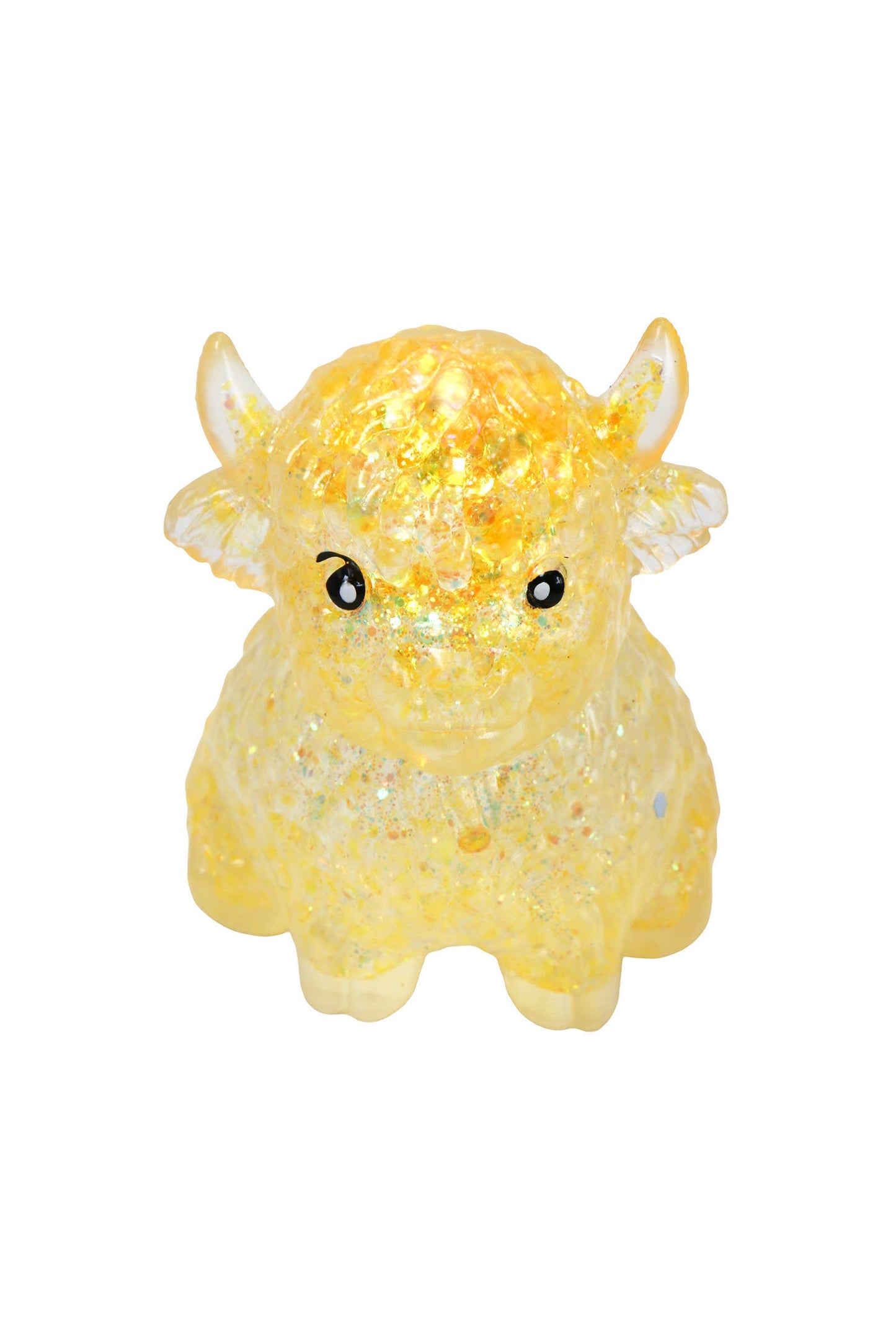 Highland Cow Glitter Maltose Squishy Toy