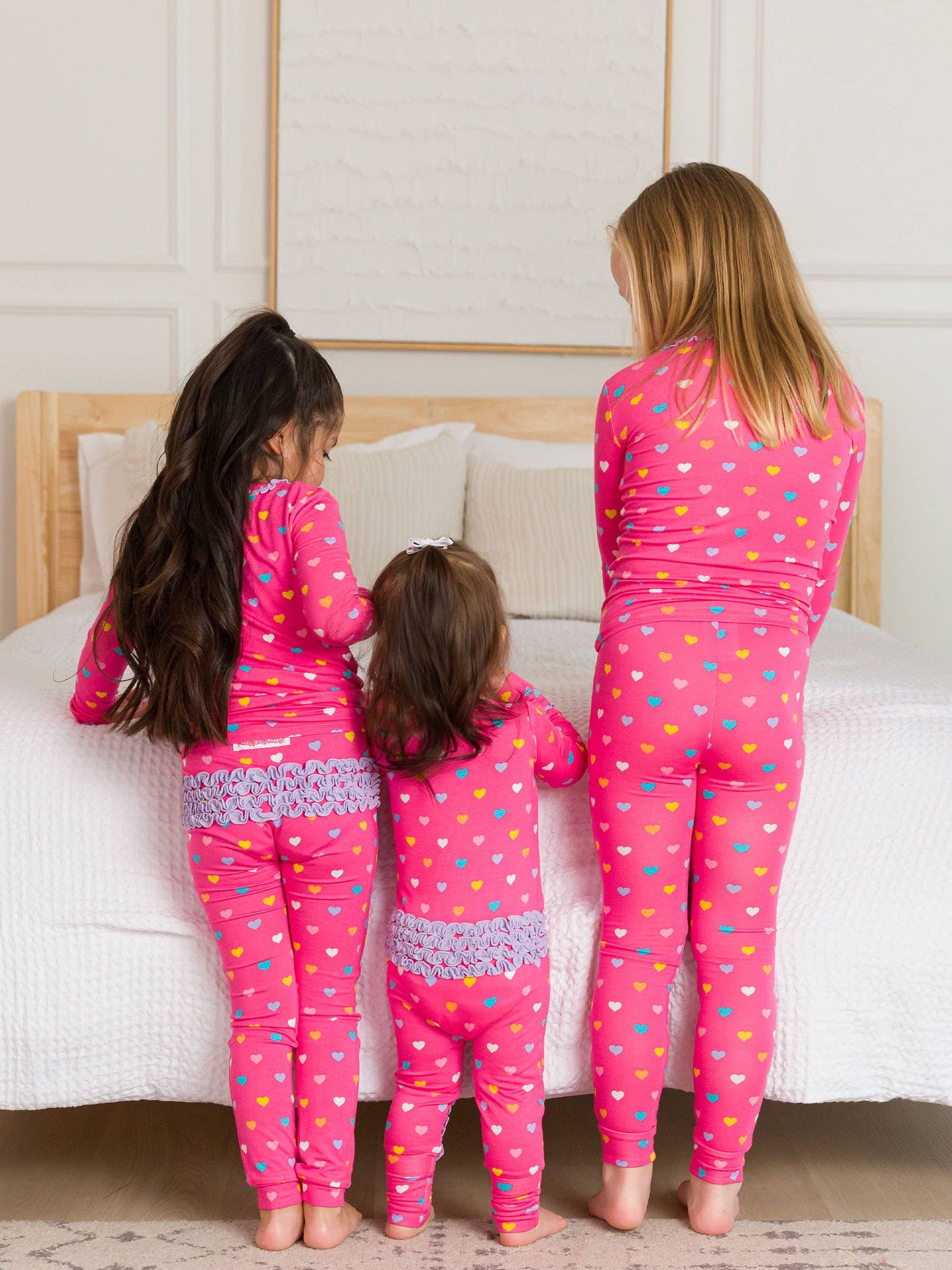 Hearts Convertible Ruffle Footie Pj