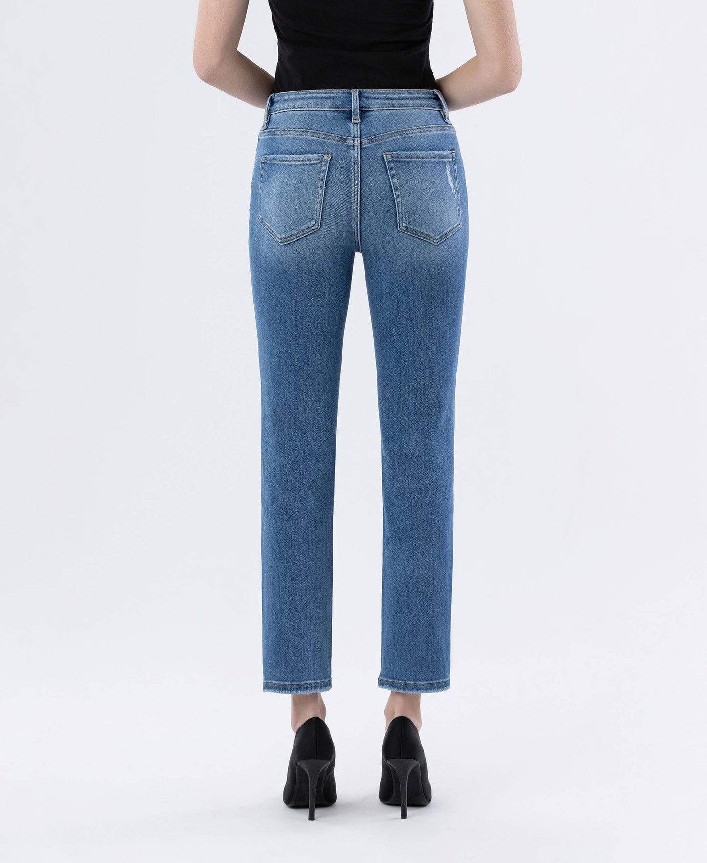 Vervet high rise slim straight jeans