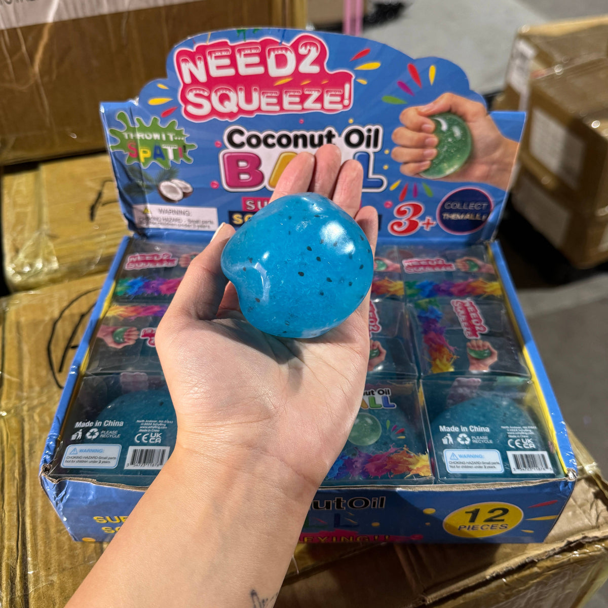 Blue Raspberry Fruit Icy Slushy Ball Squishy